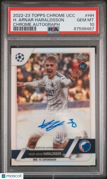 2022-23 Topps Chrome UEFA Club Competitions Chrome Autographs H. Arnar Haraldsson #HH PSA 10