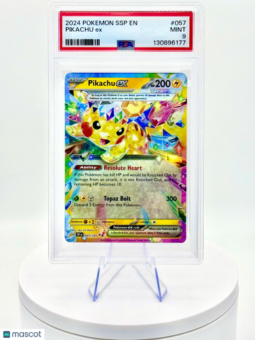 2024 Pokemon SSP EN-Surging Sparks Pikachu EX PSA 9 #057