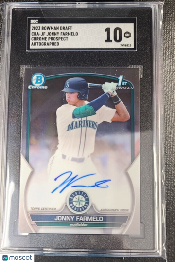 2023 Bowman Draft Jonny Farmelo #CDA-JF Chrome SGC 10