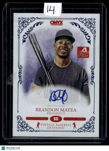 2022 Onyx Vintage Extended Brandon Mayea #VABM Blue Signatures AU