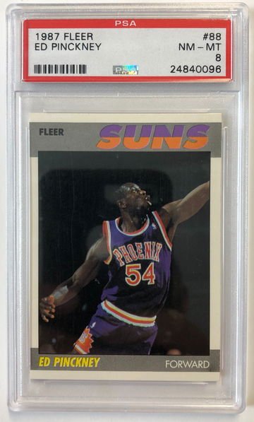 1987 Fleer Ed Pinckney PSA 8