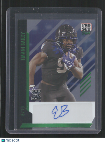 2024 PRO SET PURE EMANI BAILEY #BA-EB2 8/10 ROOKIE AUTO SN