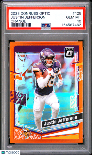 2023 Donruss Optic Justin Jefferson #125 Orange /249 PSA 10