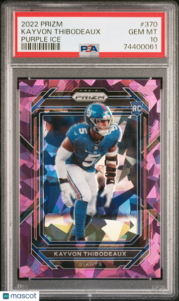 2022 Panini Prizm Kayvon Thibodeaux #370 Purple Ice PSA 10