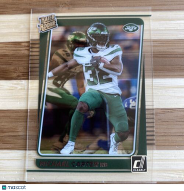 🔥2021 Panini Clearly Donruss MICHAEL CARTER RC Rated Rookie New York Jets