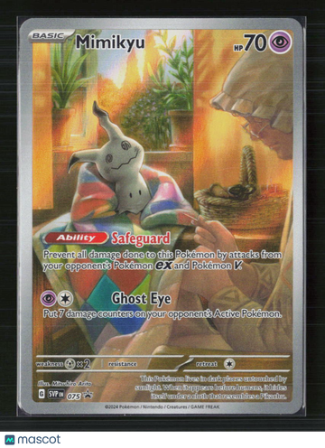 Pokemon Mimikyu 2024 Scarlet & Violet Promos Black Star Promo Holo FA Trading Card SVP EN 075