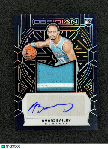 2023-24 Panini Obsidian Amari Bailey #204 SN MEM AU RC Charlotte Hornets