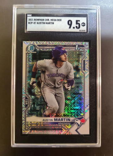 Austin Martin BCP-87 2021 1st Bowman Chrome Mega Box MoJo Refractor SGC 9.5MT