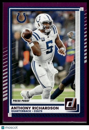 2025 Donruss Anthony Richardson #93 Press Proofs Purple