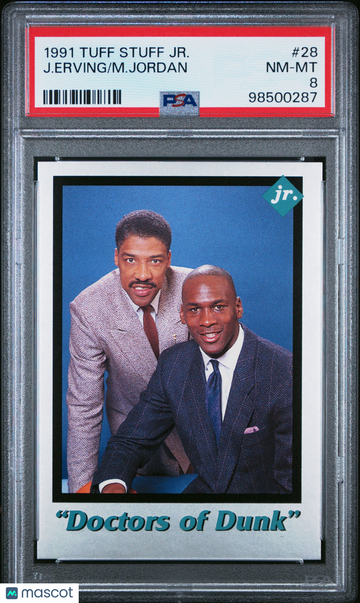 1991 Tuff Stuff JR. M. Jordan J. Erving #28 PSA 8
