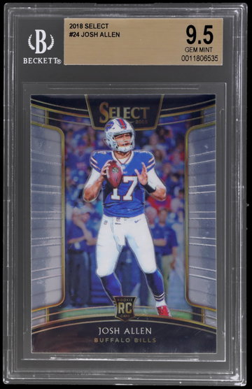 2018 Panini Select Josh Allen Concourse BGS 9.5 RC