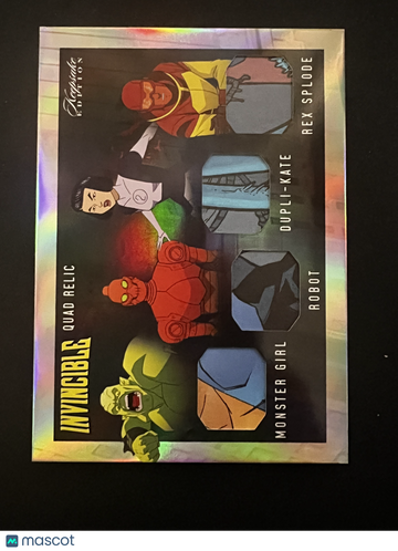 2025 Super Products Keepsake Edition Invincible Robot Monster Girl Rex Splode Dupli-Kate Quad Relic #539