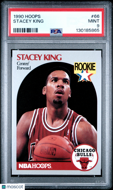 1990 Hoops Stacey King #66 Rookie PSA 9