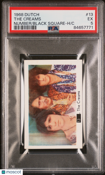 1968 Dutch Number In Black Square The Creams #13 Number/Black Square-H/C PSA 5