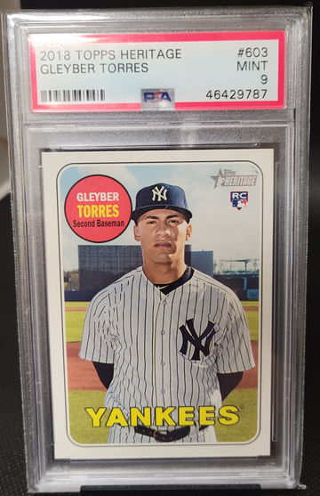 2018 Topps Heritage Gleyber Torres Psa 9