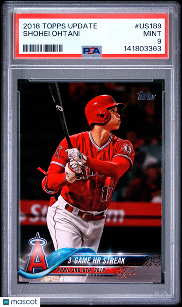 2018 Topps Update Shohei Ohtani #US189 PSA 9