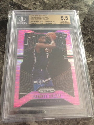 2019 Panini Prizm Jarrett Culver Pink Pulsar BGS 9.5 True Gem