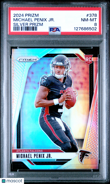 2024 Panini Prizm Michael Penix JR. #378 Silver Rookie RC PSA 8