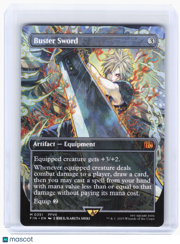 Final Fantasy Buster Sword Nonfoil Mythic Rare (Borderless) Full Art #0351