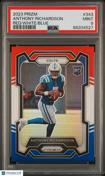 2023 Panini Prizm Anthony Richardson #343 Red White Blue PSA 9