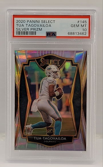2020 Panini Select Silver Prizm Tua Tagovailoa  PSA 10