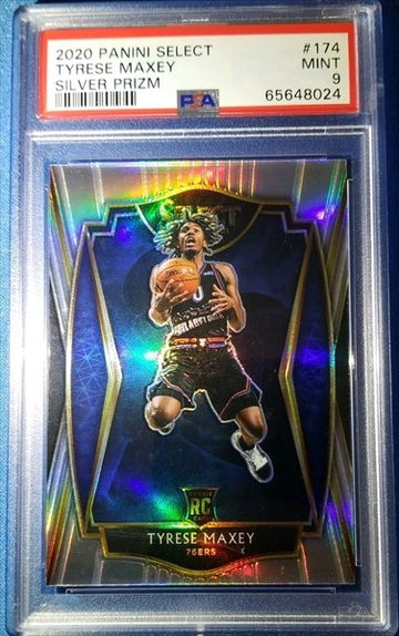 2020-21 Panini Select Tyrese Maxey Silver Prizm #174 PSA 9 76ers