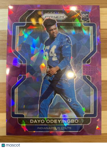 🔥2021 Prizm Dayo Odeyingbo /225 Purple Ice SP #387 Rookie RC Indianapolis Colts