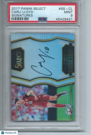 2017 Panini Select Signatures Carli Lloyd #SS-CL PSA 9