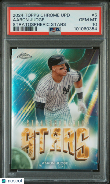 2024 Topps Chrome Update Stratospheric Stars Aaron Judge #5 PSA 10