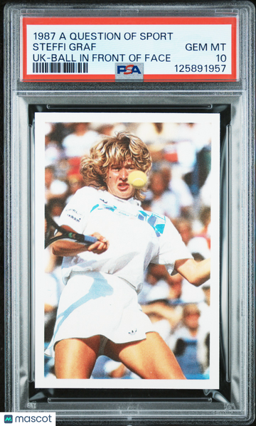 1987 A Question Of Sport Uk Steffi Graf Ball In Front Face Rookie PSA 10