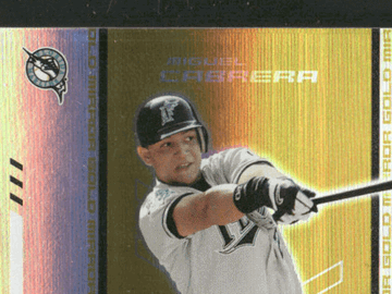 2004 Leaf Certified Materials Miguel Cabrera #137 Gold Mirror /25