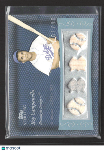 2008 Topps Sterling Roy Campanella #4SM-54 /10 Quad Relic Game-Used Memorabilia