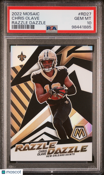2022 Panini Mosaic Razzle Dazzle Chris Olave #RD27 PSA 10