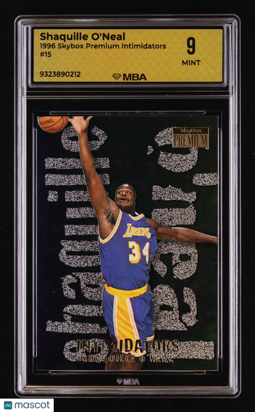 1996 Skybox Premium Intimidators Shaquille O'Neal #15 MBA 9