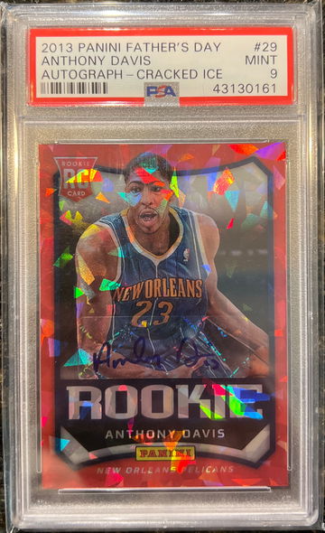 2012-2013 Panini Father’s Day Anthony Davis Autograph Cracked Ice PSA 9