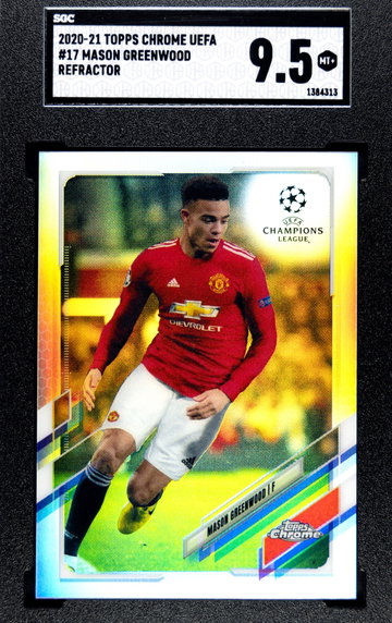 2020 Topps Chrome UEFA Mason Greenwood Refractor - SGC 9.5