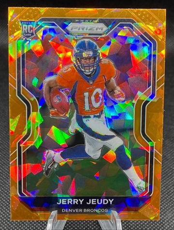 2020 Prizm Football Jerry Jeudy Rookie Prizm Orange Ice Fanatics