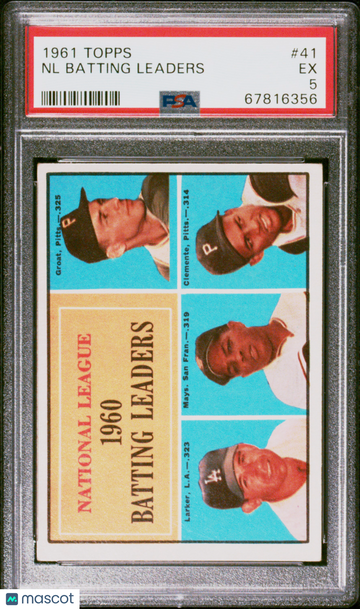 1961 Topps NL Batting Leaders #41 PSA 5