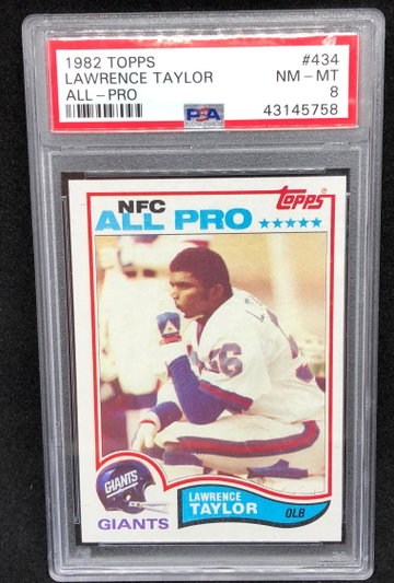 Lawrence Taylor 1982 Topps #434 PSA 8