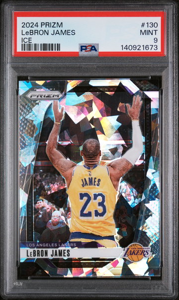 2024 PANINI PRIZM ICE LEBRON JAMES #130 LAKERS ICONIC PSA 9
