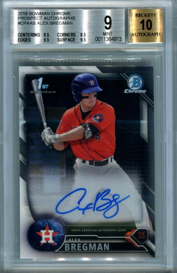 Alex Bregman BGS 9 auto 10