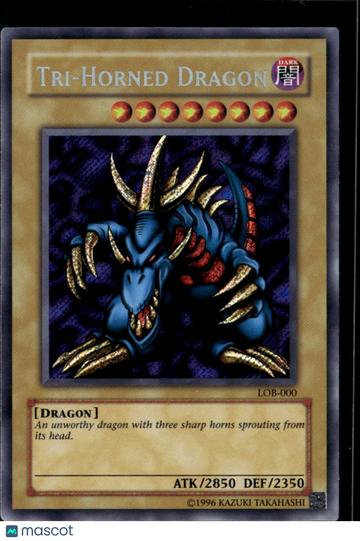 2002 Yu-Gi-Oh! Legend of Blue Eyes White Dragon Tri-Horned Dragon Secret Rare