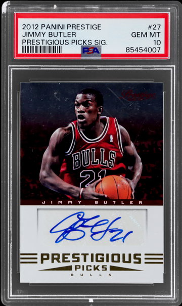 2012 Panini Prestige Jimmy Butler Prestigious Picks Signature PSA 10 RC