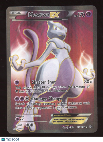2015 XY BREAKthrough Mewtwo EX Rare Ultra #158/162