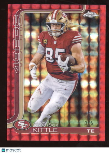 2025 Topps Chrome George Kittle #267 Red Geometric /5