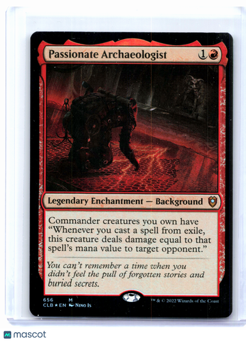 2022 Magic: The Gathering—Passionate Archaeologist #656 Commander Legends: Battle for Baldur's Gate—Mythic Foil