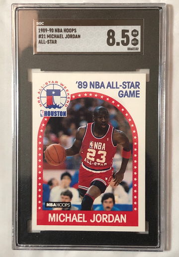 1989-90 NBA HOOPS #21 M. JORDAN ALL STAR  NM-MT 8.5