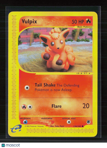 2002 Expedition Base Set Vulpix #136/165