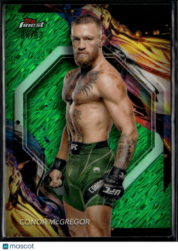 Conor McGregor 2024 Topps Finest UFC Green Refractor /93