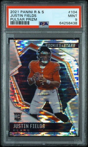2021 Panini Rookies & Stars Justin Fields Pulsar Prizm PSA 9